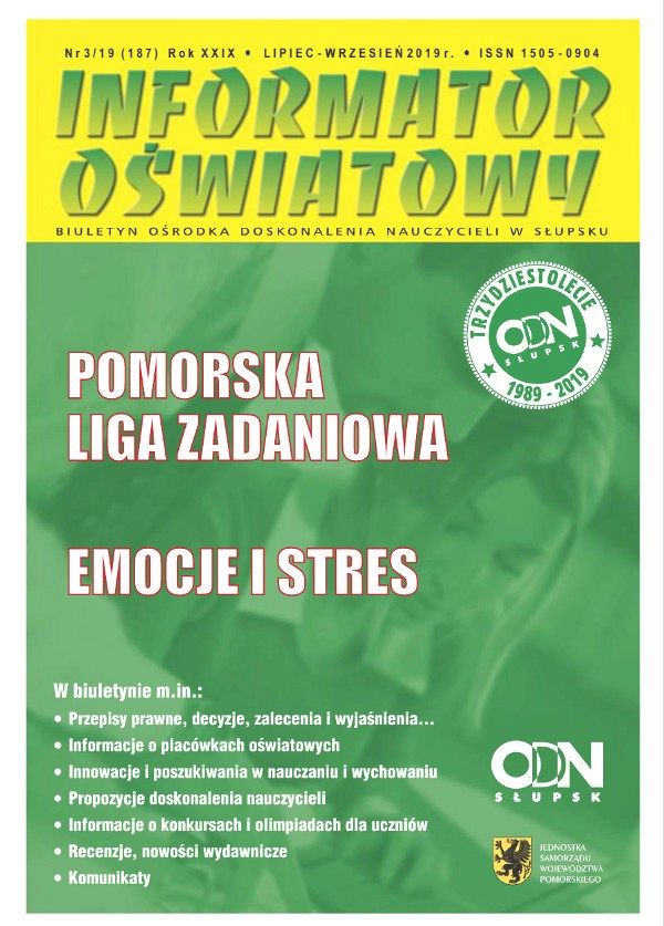 Grafika Nr 3/19 (187) Pomorska Liga Zadaniowa; Emocje i stres