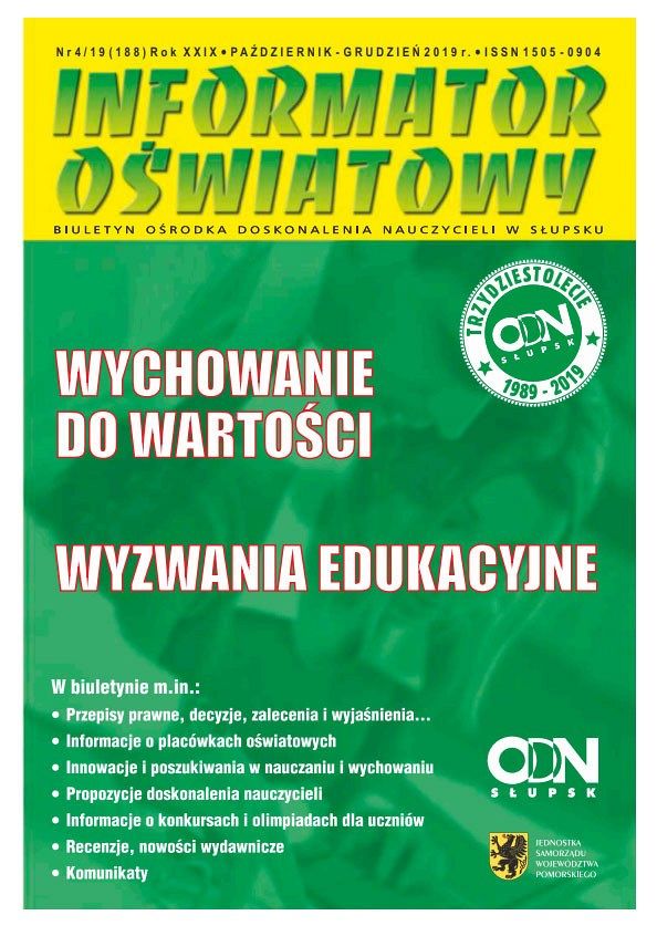 Grafika Nr 4/19 (188) Wychowanie do wartości; Wyzwania edukacyjne