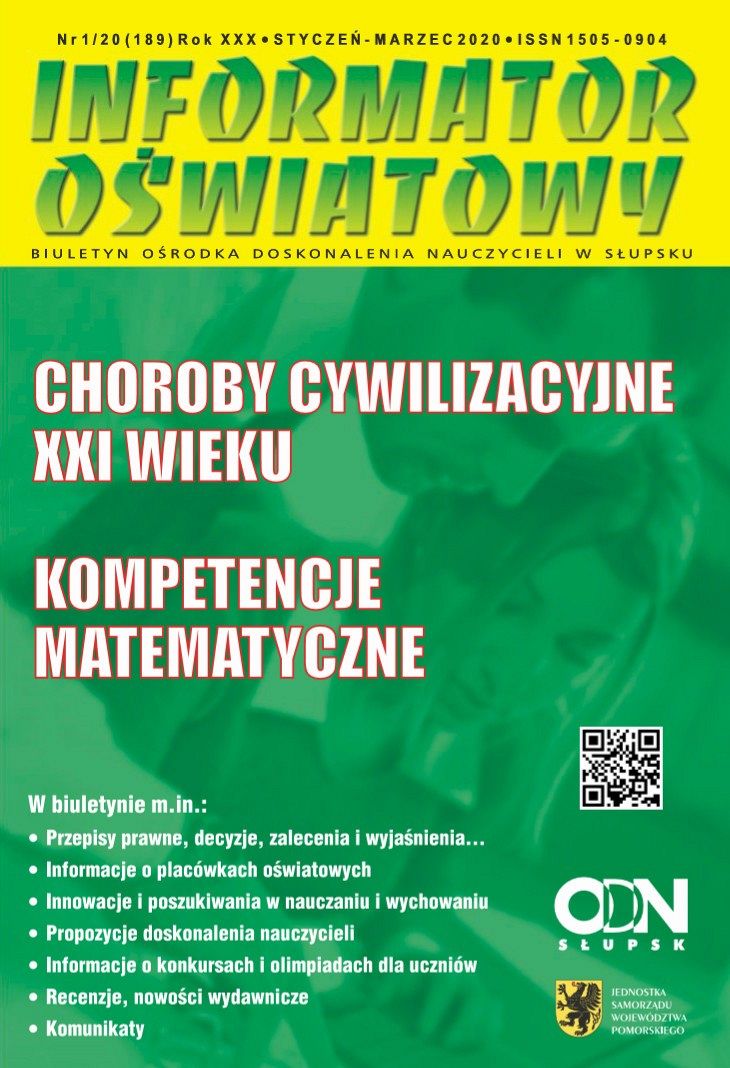 Grafika Nr 1/20 (189) Choroby cywilizacyjne XXI wieku; Kompetencje matematyczne