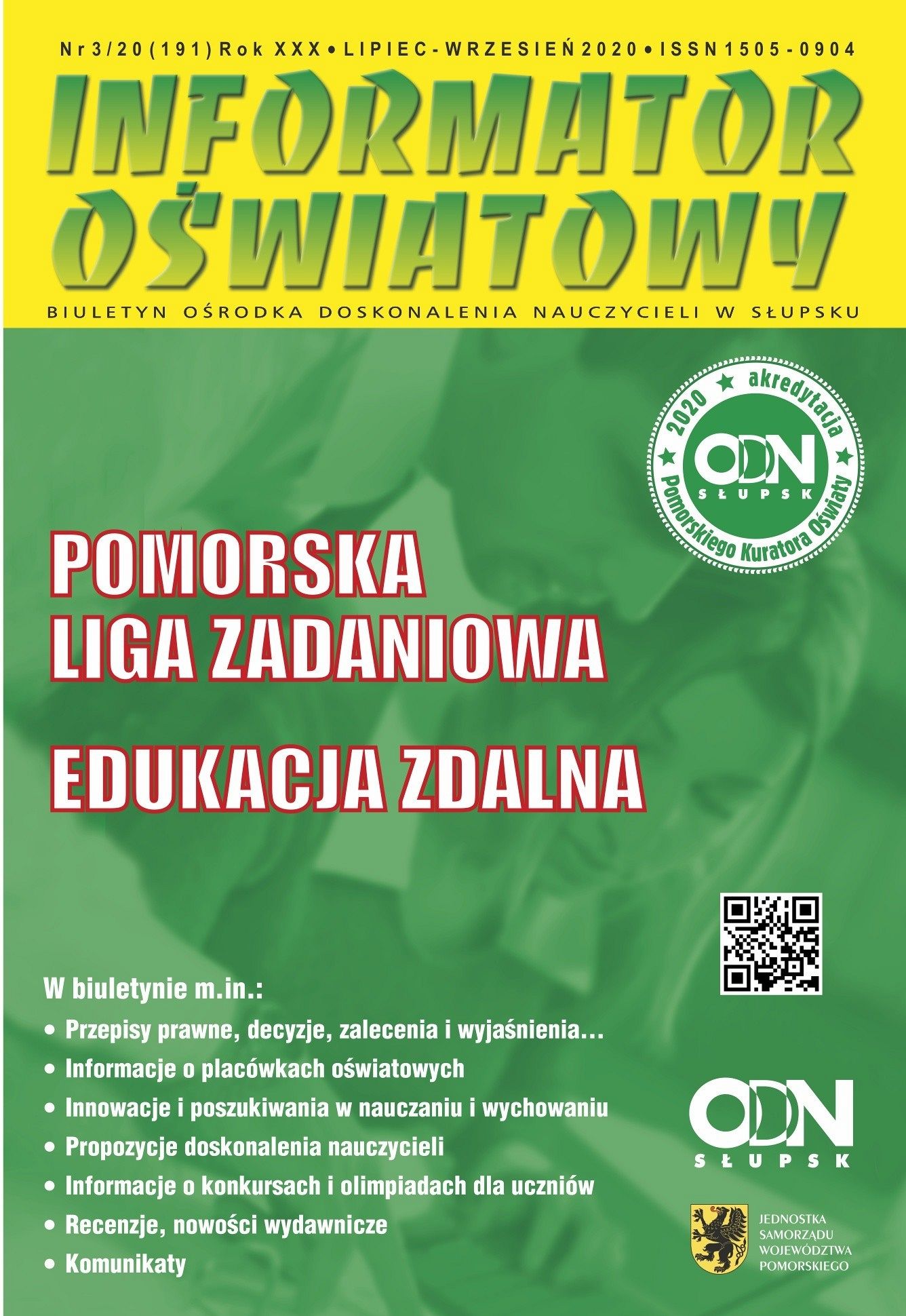 Grafika Nr 3/2020 (191) Pomorska Liga Zadaniowa; Edukacja zdalna
