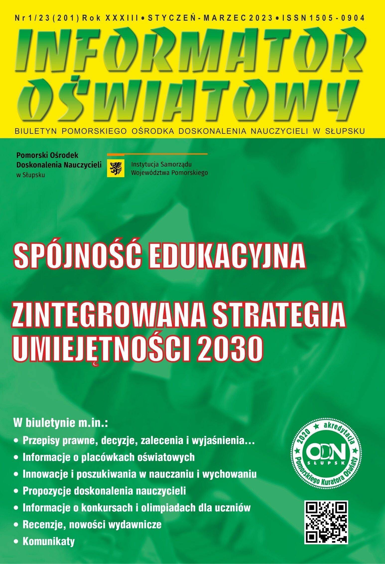Grafika Nr 1/2023 (201) Spójność edukacyjna; Zintegrowana Strategia Umiejętności 2030