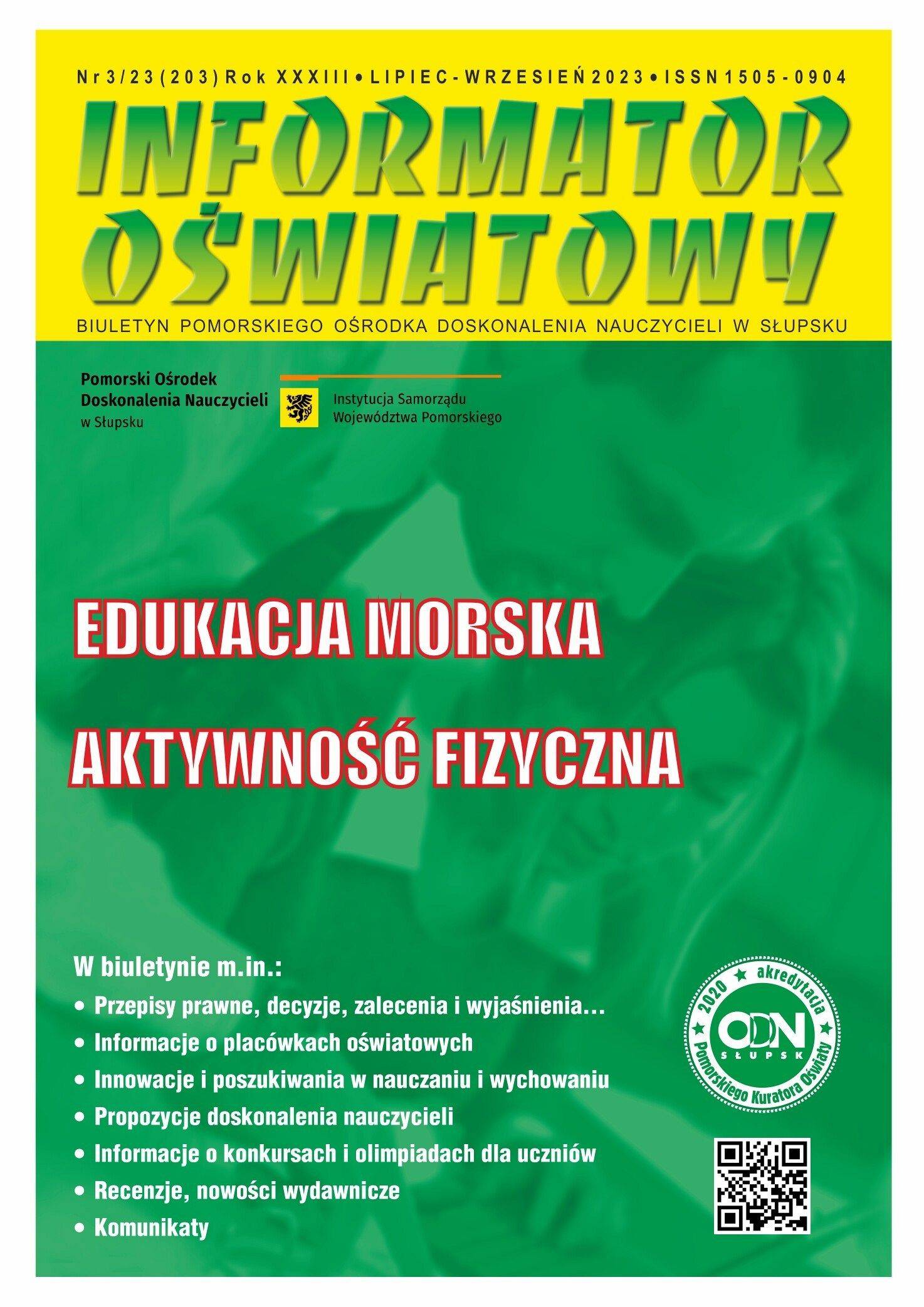 Grafika Nr 3/2023 (203) Edukacja morska; Aktywność fizyczna