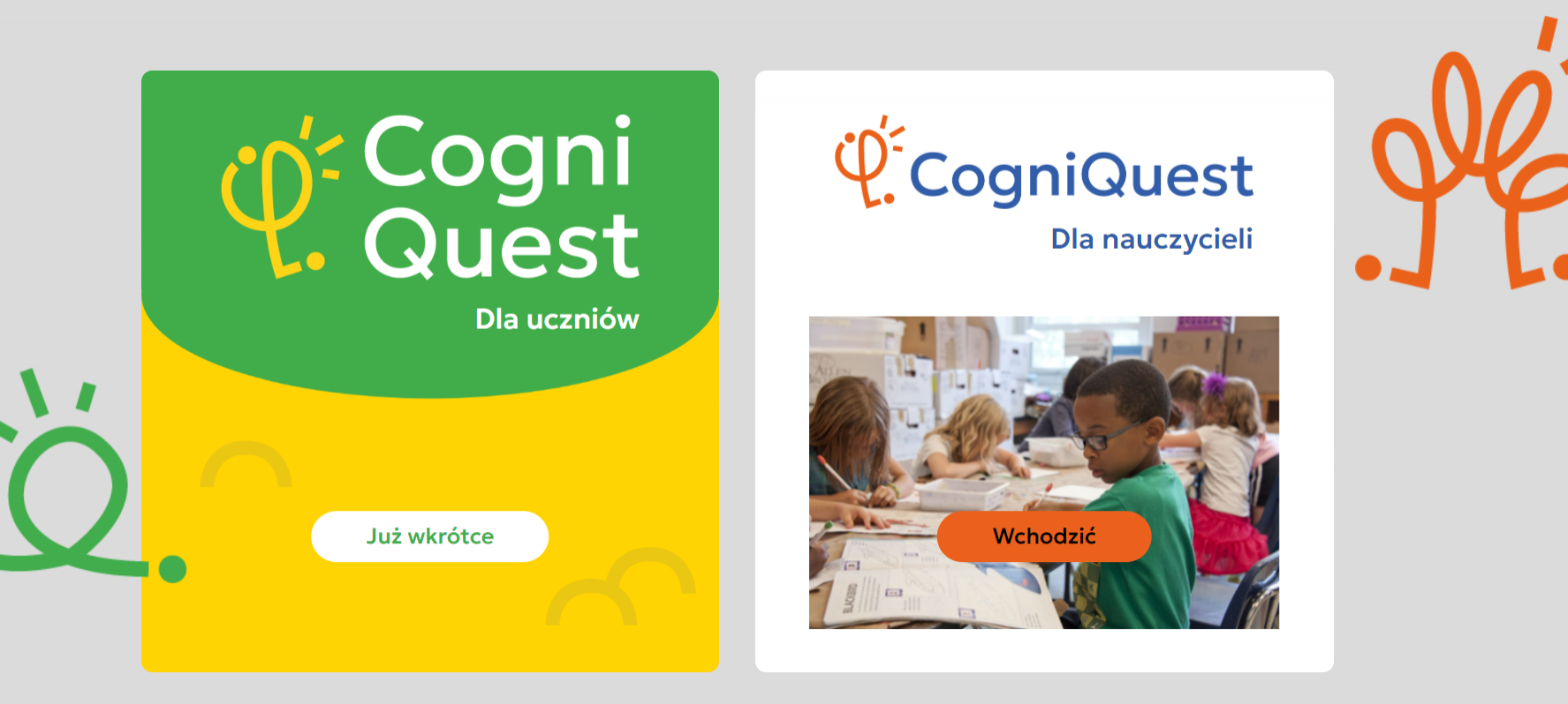 Grafika Strona internetowa projektu CogniQuest