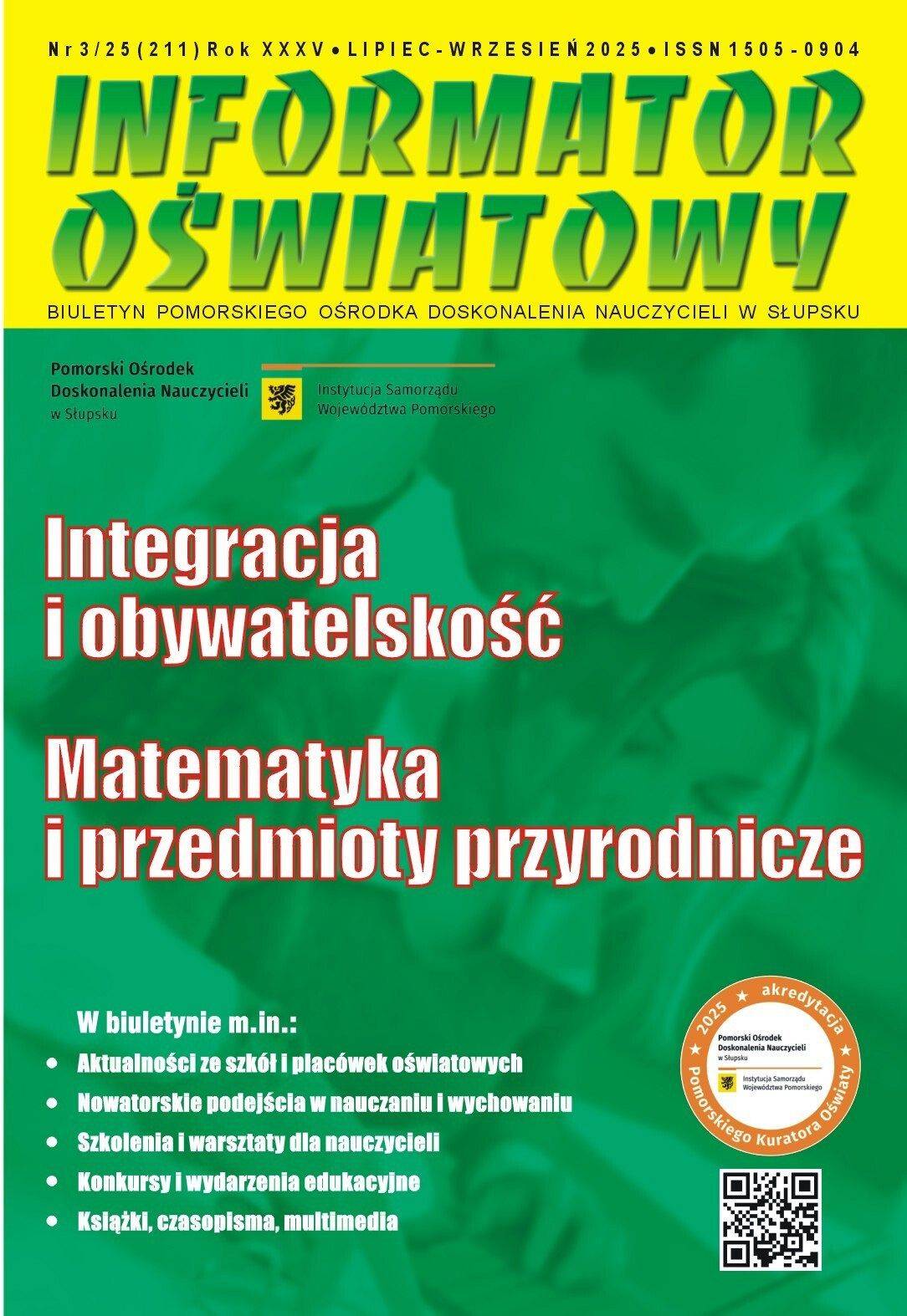 Grafika Nr 3/2025 (211) Integracja i obywatelskość; Matematyka i przedmioty przyrodnicze