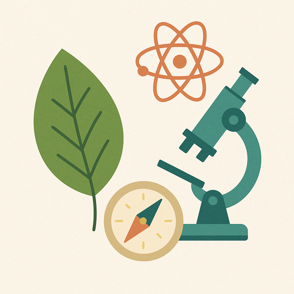 Grafika Inspirująca przyroda, kompas jutra