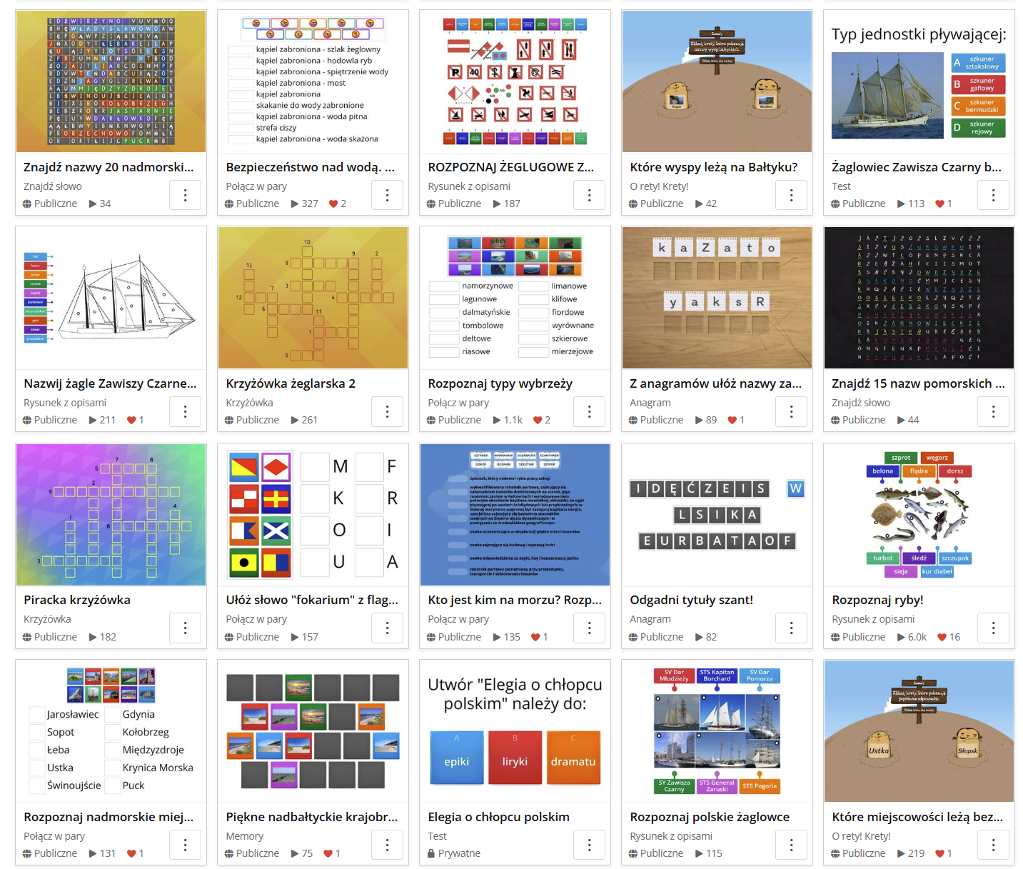 Grafika Interaktywne zadania na platformie Wordwall