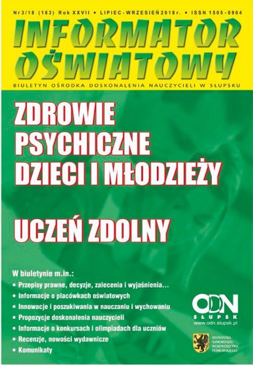 Grafika Nr 3/2018 (183) Zdrowie psychiczne dzieci i młodzieży; Uczeń zdolny