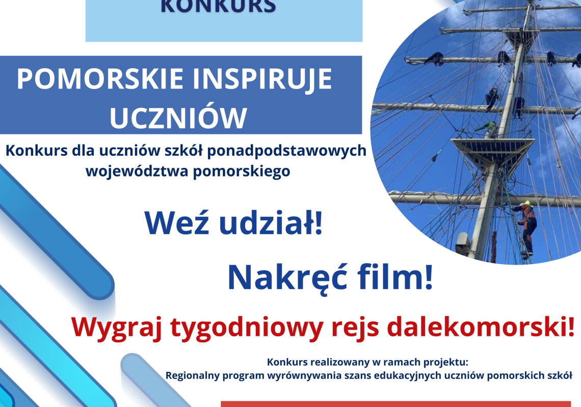 Konkursu dla uczniów szkół ponadpodstawowych „Pomorskie inspiruje uczniów”