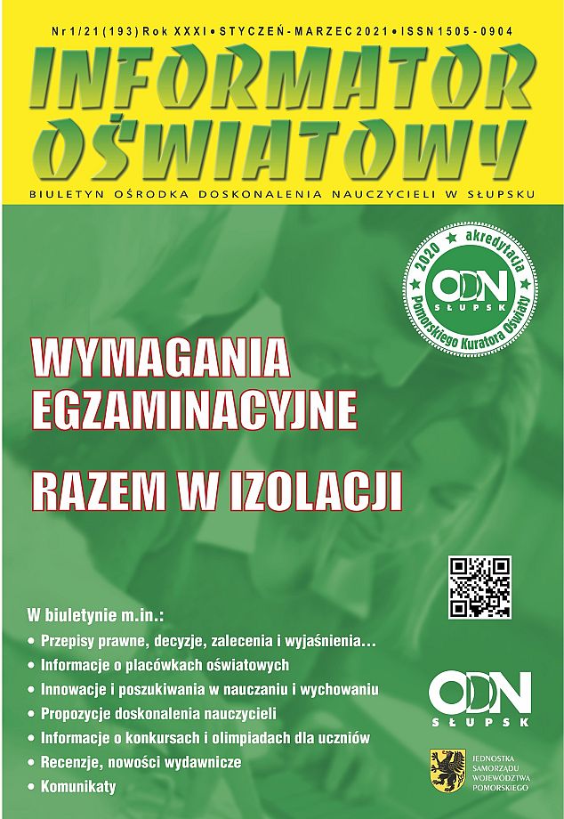 Nr 1/2021 (193) Wymagania egzaminacyjne; Razem w izolacji
