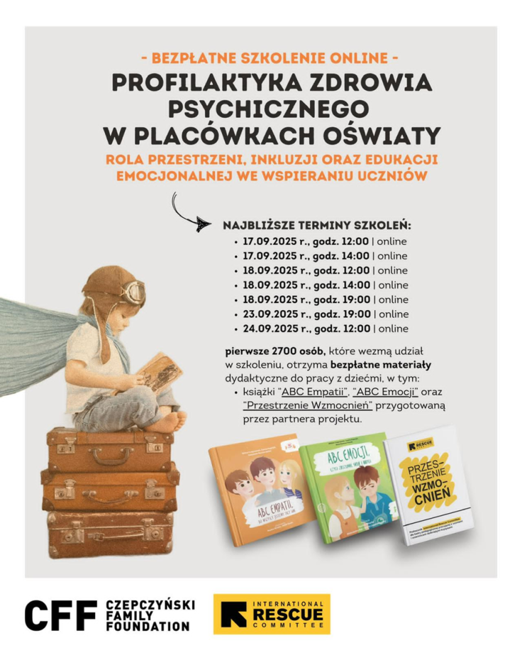 „Profilaktyka zdrowia psychicznego w placówkach oświaty – rola przestrzeni, inkluzji oraz edukacji emocjonalnej we wspieraniu uczniów”