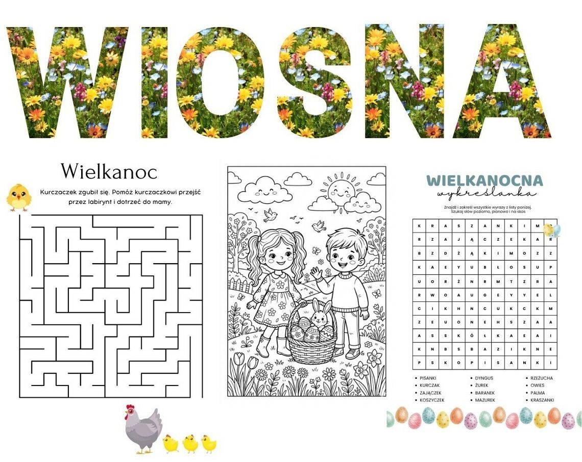 Wiosenne wyzwania w klasie i przedszkolu – pobierz darmowe karty pracy!