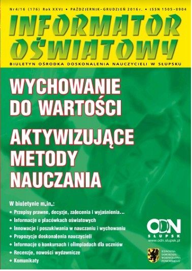 Nr 4/2016 (176) Wychowanie do wartości; Aktywizujące metody nauczania