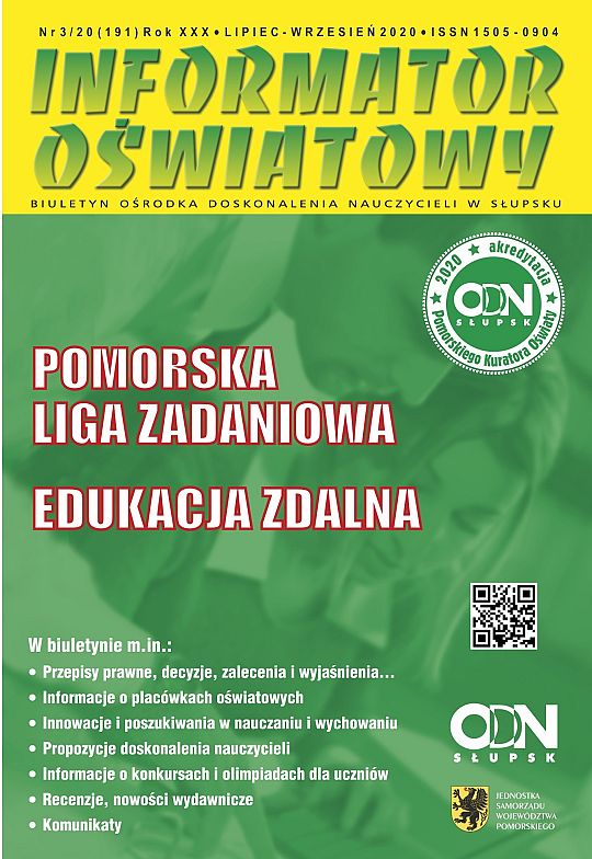 Nr 3/2020 (191) Pomorska Liga Zadaniowa; Edukacja zdalna