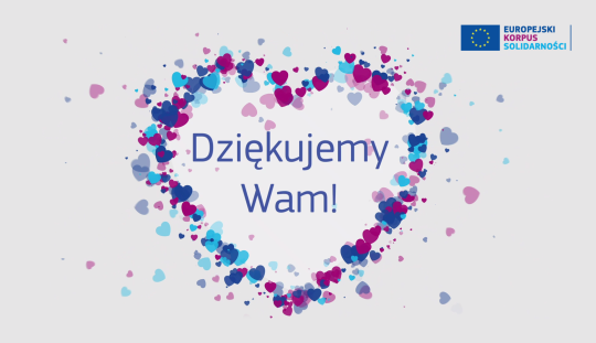 Grafika Wolontariusze Europejskiego Korpusu Solidarności. Dziękujemy Wam za Waszą pracę!