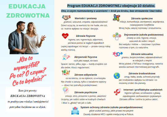 Grafika Ulotka informacyjna dla rodziców