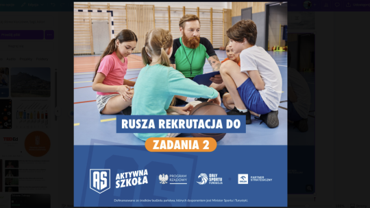 Grafika AKTYWNA SZKOŁA - rekrutacja do 13 lutego 2026